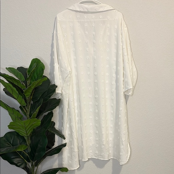 White textured women’s tunic  size XXXL - Picture 4 of 6